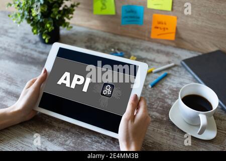 API application programming interface. Internet and technology concept Stock Photo