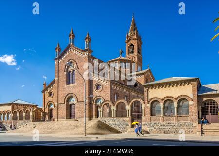 Church of Our Lady of the Rosary in central Asmara, the capital of Eritrea, East Africa. Stock Photo