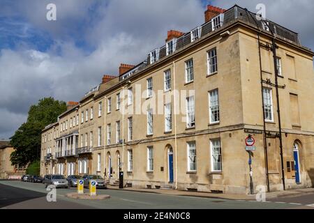 General view of elegant terraced houses in the Regency style on