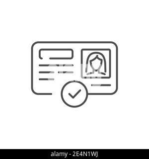 Approved passport color line icon. Editable stroke. Stock Vector