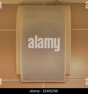 The system alerts about emergencies in the building, column loudspeaker Stock Photo