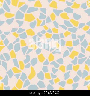 Terrazzo modern trendy colorful seamless pattern.Abstract creative backdrop with chaotic small pieces irregular shapes.Ideal for wrapping paper,textil Stock Photo