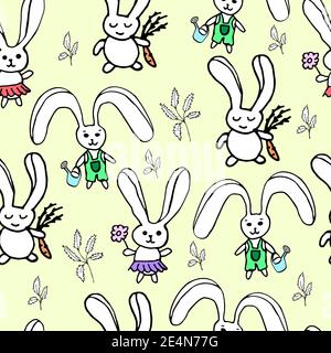 the Easter bunny litle rabbit Stock Vector