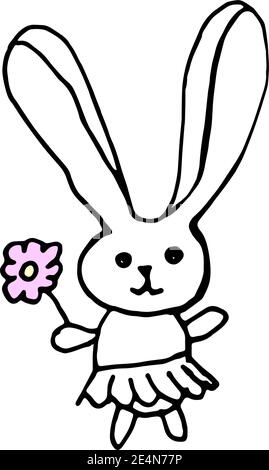 the Easter bunny litle rabbit Stock Vector