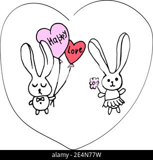 the Easter bunny litle rabbit Stock Vector