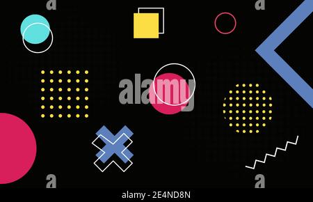 Black abstract geometric background. Modern shape concept. Stock Vector