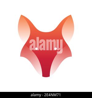 Vector fox in gradient style. Digital art Stock Vector
