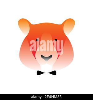 Vector tiger in gradient style. Digital art Stock Vector