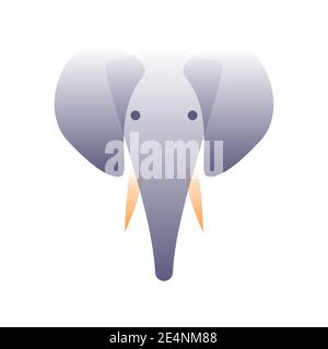 Vector elephant in gradient style. Digital art Stock Vector