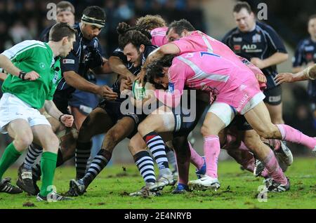 Confuse action during the European Cup Rugby Union match, Stade-Francais vs Bristol at Jean Bouin stadium in Paris, France on January 11, 2008. Paris won 19-11. Photo by Gouhier-Taamallah/Cameleon/ABACAPRESS.COM Stock Photo