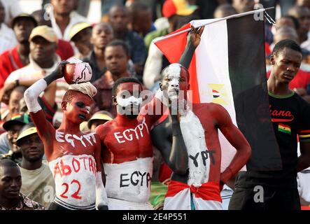 Egypt's fans during the African Cup of Nations soccer match, Cameroon vs Egypt, in Kumasi, Ghana on January 22, 2008. Egypt defeated Cameroon 4-1. Photo by Steeve McMay/Cameleon/ABACAPRESS.COM Stock Photo