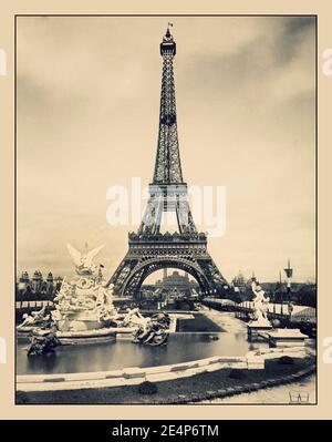 1889 Exposition Paris Eiffel Tower Exhibition Exposition Universelle World Fair 1889 France Stock Photo