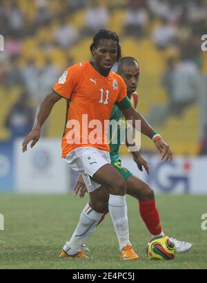 Ivory Coast's Didier Drogba during the African Cup of Nations soccer match, Ivory Coast vs Mali in Accra, Ghana on January 29, 2008. Ivory Coast won the game 3-0. Photo by Steeve McMay/Cameleon/ABACAPRESS.COM Stock Photo