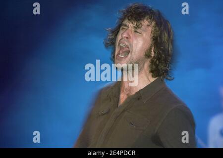 Singer Jon McClure from the british band Reverend And The Makers performs live on stage during 20th edition of the 'Inrocks' music festival, in Paris, France, on November 9, 2007. Photo by DS/ABACAPRESS.COM Stock Photo