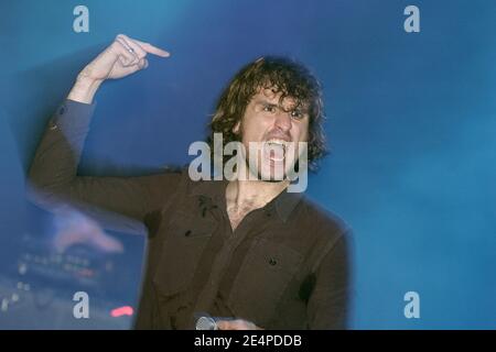 Singer Jon McClure from the british band Reverend And The Makers performs live on stage during 20th edition of the 'Inrocks' music festival, in Paris, France, on November 9, 2007. Photo by DS/ABACAPRESS.COM Stock Photo