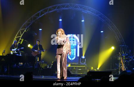 Singer Sylvie Vartan performs live at the Palais des Congres in Paris, France, on February 5, 2008. Photo by Denis Guignebourg/ABACAPRESS.COM Stock Photo