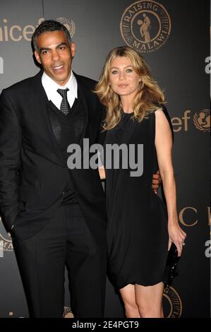 Ellen Pompeo and husband Chris Ivery arriving for the Gucci and Madonna host A Night To Benefit Raising Malawi and Unicef, held at the United Nations Plaza in New York City, NY, USA, February 6, 2008. Photo by David Miller/ABACAPRESS.COM Stock Photo