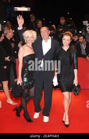 German film producer Bernd Eichinger, his wife Katja (l) and his daughter Nina walk the red carpet on the opening night of the festival headlining the screening of the new documentary film 'Shine a Light' at the 58th annual Berlin Film Festival, in Berlin, Germany, on February 7, 2008. Photo by Nicolas Khayat/ABACAPRESS.COM Stock Photo