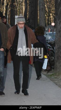 EXCLUSIVE - Actor Fabrice Luchini arrives at the taping of the TV Show Vivement Dimanche held at Studio Gabriel in Paris, France on February 12, 2008. Photo by Denis Guignebourg/ABACAPRESS.COM Stock Photo