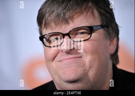 'Michael Moore attends the premiere of New Line's ''Semi-Pro'' at the Mann Village Theater in Westwood. Los Angeles, CA, USA, on February 19, 2008. Photo by Lionel Hahn/ABACAPRESS.COM' Stock Photo