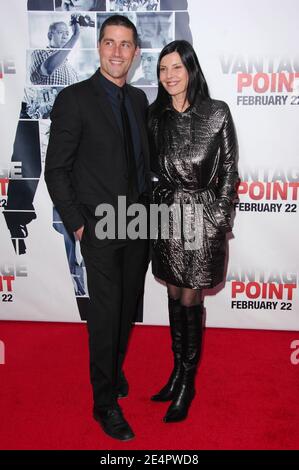 Actor Matthew Fox and wife Margherita Ronchi attend the premiere of 'Vantage Point' at AMC Lincoln Square in New York City, NY, USA on February 20, 2008. Photo by Gregorio Binuya/ABACAPRESS.COM Stock Photo