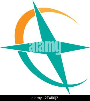 Compass Logo Template vector icon illustration design Stock Vector