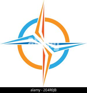 Compass Logo Template vector icon illustration design Stock Vector