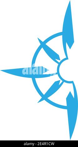Compass Logo Template vector icon illustration design Stock Vector