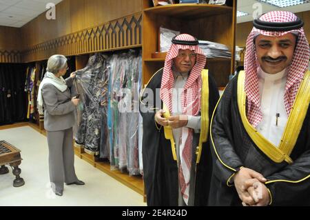 EXCLUSIVE - French Interior Minister Michele Alliot-Marie seen at a souvenirs shop at the Saudi National Museum in Riyadh, Saudi Arabia on February 25, 2008, as she is on a 2-day visit to the kingdom of Saudi Arabia. Photo by Ammar Abd Rabbo/ABACAPRESS.COM Stock Photo