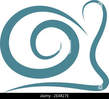 Snail logo icon design illustration vector template Stock Vector