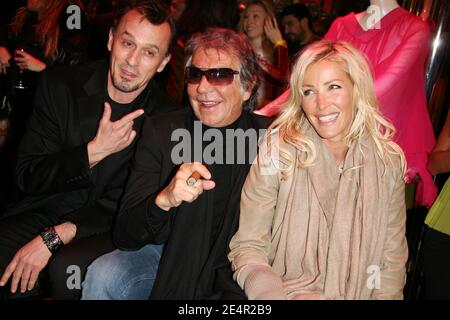 Actor Robert Knepper, Designer Roberto Cavalli and Ophelie Winter attend the opening of Roberto Cavalli new store in Paris, France on February 26, 2008. Photo by Denis Guignebourg/ABACAPRESS.COM Stock Photo