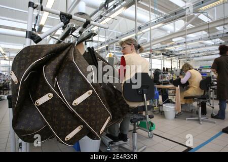 Illustration of the manufacture of Louis Vuitton in  Saint-Pourcain-sur-Sioule, France on February 26, 2008. Photo by  Mousse/ABACAPRESS.COM Stock Photo - Alamy