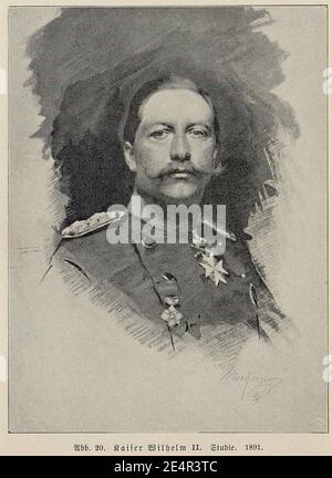 Max Koner - Kaiser Wilhelm II. in Jagduniform 1892 Stock Photo - Alamy