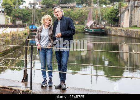GREAT BRITAIN / England / Cornwall / Rosamunde Pilcher/ Heidi Ulmke and Michael Smeaton the producers of the Rosamunde Pilcher films Stock Photo