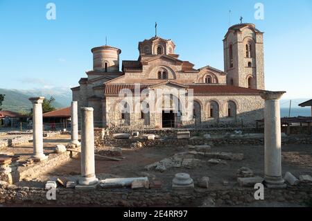 Sveti Kliment i Panteleymon is a church of recent construction, it is situated opposite the oldest church in Ohrid, which has the same name - Republic Stock Photo