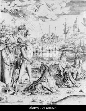 The 'Martyrdom of St Catherine of Alexandria' by Master M Z captures ...