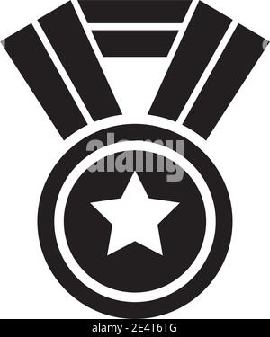 Medal icon logo design vector illustration template Stock Vector