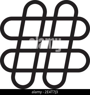 Hashtag icon logo design inspiration vector template Stock Vector