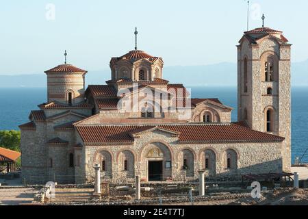 Sveti Kliment i Panteleymon is a church of recent construction, it is situated opposite the oldest church in Ohrid, which has the same name - Republic Stock Photo