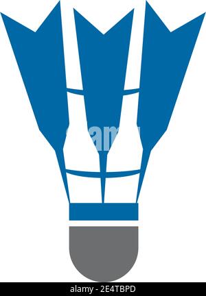 Badminton championship logo design inspiration with shuttlecock icon illustration template Stock Vector