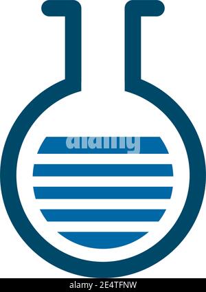 Lab logo design with using chemical bottle icon logo design vector template Stock Vector