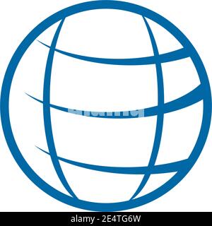 Globe icon logo design inspiration vector template Stock Vector