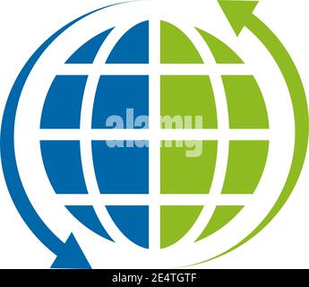 Globe icon logo design inspiration vector template Stock Vector