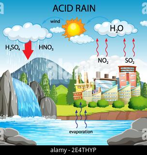 What is an acid rain? Also draw the diagram of it.Please give me Answer​ -  Brainly.in
