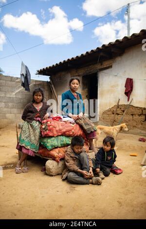 Portrait of children in Cantel, Guatemala, Central America.