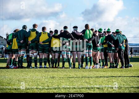 Galway, Ireland. 24th Jan, 2021. Connacht players during the Guinness PRO14 Round 8 match between Connacht Rugby and Ospreys at the Sportsground in Galway, Ireland on January 24, 2021 (Photo by Andrew SURMA/SIPA USA) Credit: Sipa USA/Alamy Live News Stock Photo