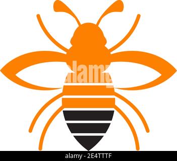 Bee icon logo design inspiraiton vector template Stock Vector