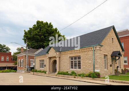 Old brick Museum at Ste. Genevieve, Missouri, USA Stock Photo