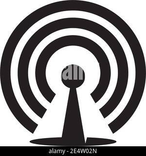 Signal wave icon logo design inspiration vector illustration template Stock Vector