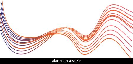 Music wave icon logo design inspiration illustration template Stock Vector